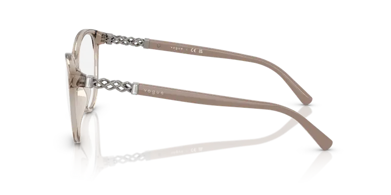 VOGUE EYEWEAR Donna VO5631B 2990 Montature da vista Nylon Marrone Trasparente Pantos Normale miniatura 3