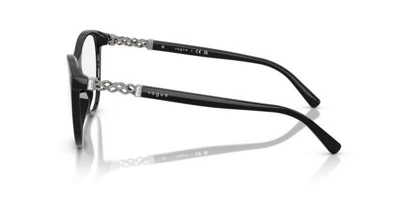 VOGUE EYEWEAR Donna VO5631B W44 Montature da vista Nylon Nero Trasparente Pantos Normale miniatura 3