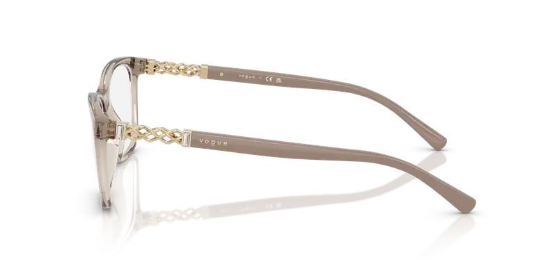 VOGUE EYEWEAR Donna VO5632B 2990 Montature da vista Nylon Marrone Trasparente Pillow Normale miniatura 3
