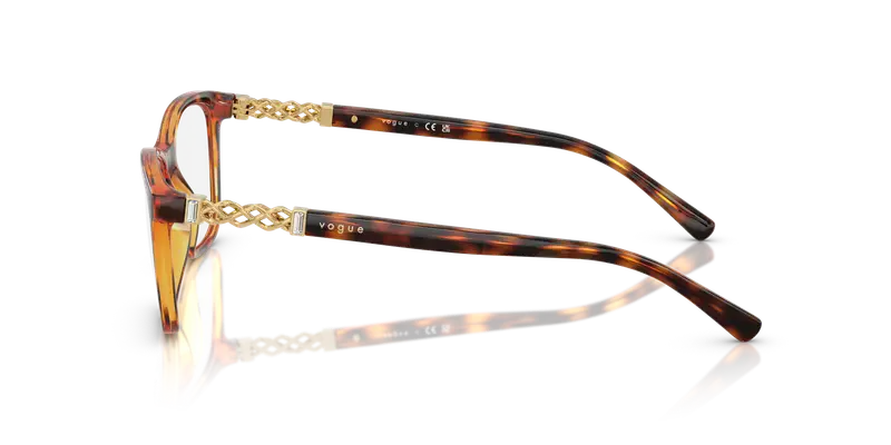 VOGUE EYEWEAR Donna VO5632B W656 Montature da vista Nylon Marrone Trasparente Pillow Normale miniatura 3