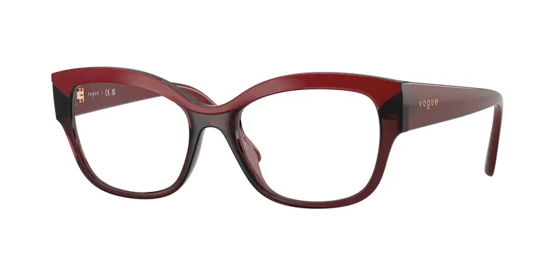 VOGUE EYEWEAR Donna VO5635U  3225 Montature da vista Nylon Rosso Trasparente Pillow Normale