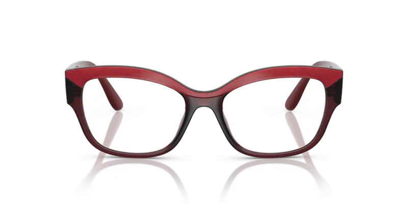 VOGUE EYEWEAR Donna VO5635U 3225 Montature da vista Nylon Rosso Trasparente Pillow Normale miniatura 2