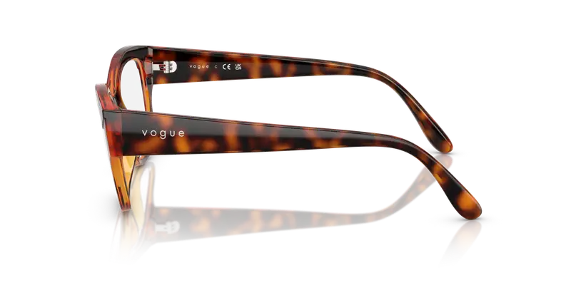 VOGUE EYEWEAR Donna VO5635U W656 Montature da vista Nylon Marrone Trasparente Pillow Normale miniatura 3