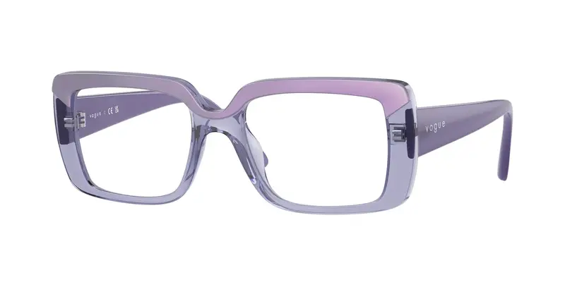 VOGUE EYEWEAR Donna VO5636U  3223 Montature da vista Nylon Viola Trasparente Squadrata Normale