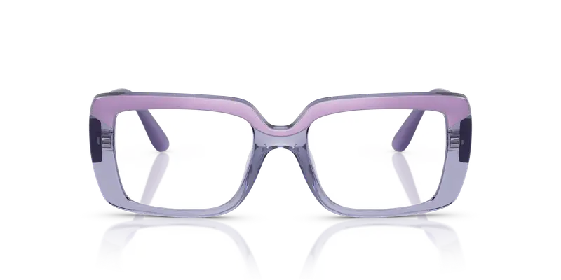 VOGUE EYEWEAR Donna VO5636U 3223 Montature da vista Nylon Viola Trasparente Squadrata Normale miniatura 2