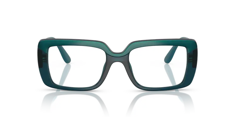 VOGUE EYEWEAR Donna VO5636U 3224 Montature da vista Nylon Blu Trasparente Squadrata Normale miniatura 2