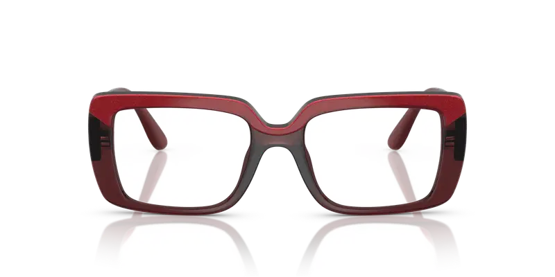 VOGUE EYEWEAR Donna VO5636U 3225 Montature da vista Nylon Rosso Trasparente Squadrata Normale miniatura 2