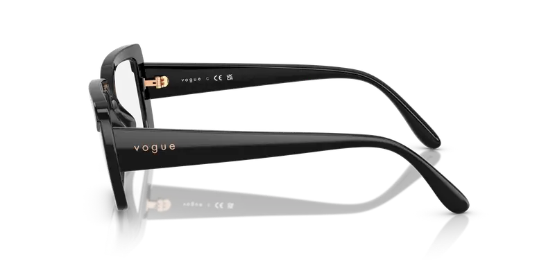 VOGUE EYEWEAR Donna VO5636U W44 Montature da vista Nylon Nero Trasparente Squadrata Normale miniatura 3