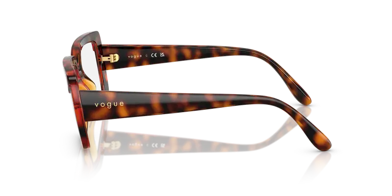 VOGUE EYEWEAR Donna VO5636U W656 Montature da vista Nylon Marrone Trasparente Squadrata Normale miniatura 3