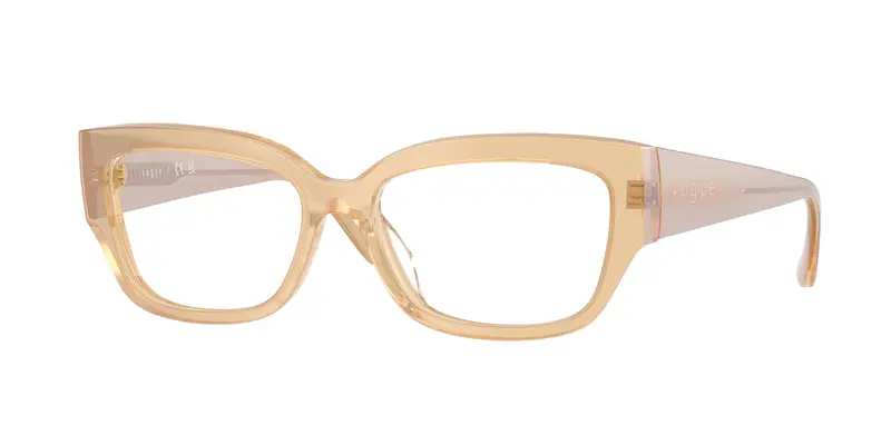VOGUE EYEWEAR Donna VO5639U  3234 Montature da vista Acetato Marrone Trasparente Pillow Normale
