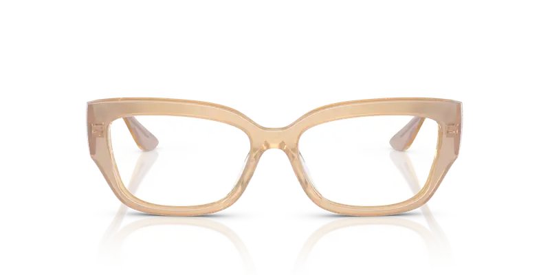 VOGUE EYEWEAR Donna VO5639U 3234 Montature da vista Acetato Marrone Trasparente Pillow Normale miniatura 2