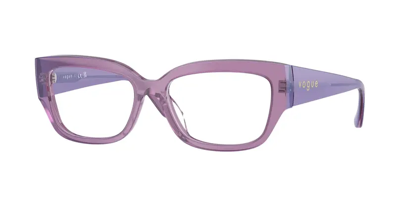 VOGUE EYEWEAR Donna VO5639U  3236 Montature da vista Acetato Viola Trasparente Pillow Normale