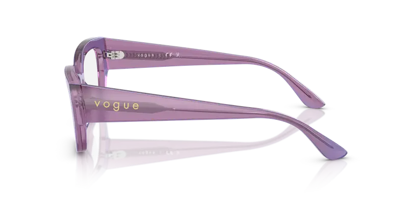 VOGUE EYEWEAR Donna VO5639U 3236 Montature da vista Acetato Viola Trasparente Pillow Normale miniatura 3