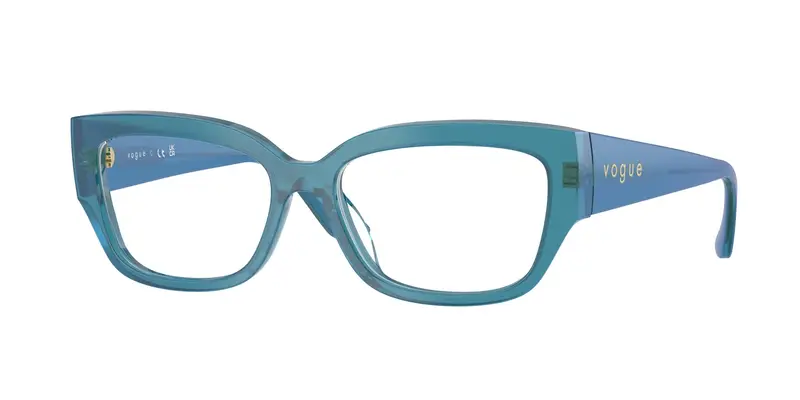 VOGUE EYEWEAR Donna VO5639U  3237 Montature da vista Acetato Blu Trasparente Pillow Normale