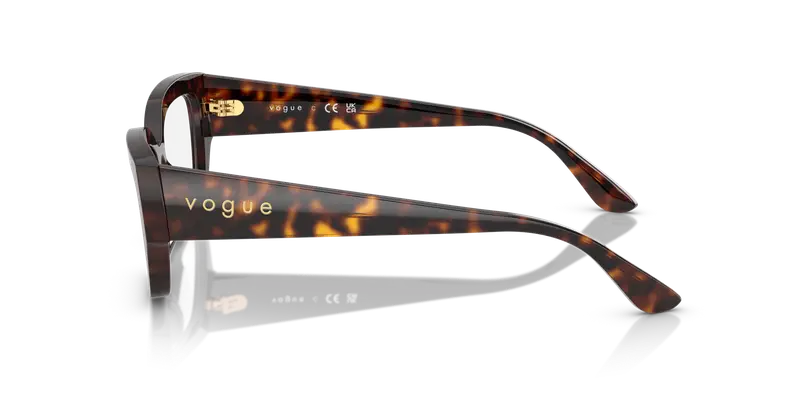 VOGUE EYEWEAR Donna VO5639U W656 Montature da vista Acetato Marrone Trasparente Pillow Normale miniatura 3