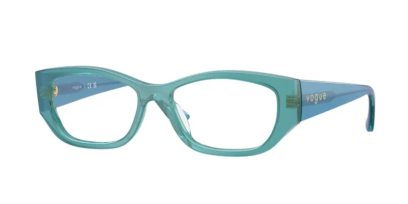 VOGUE EYEWEAR Donna VO5640U  3235 Montature da vista Acetato Verde Trasparente Pillow Normale