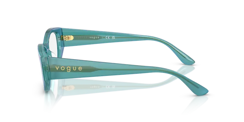 VOGUE EYEWEAR Donna VO5640U 3235 Montature da vista Acetato Verde Trasparente Pillow Normale miniatura 3