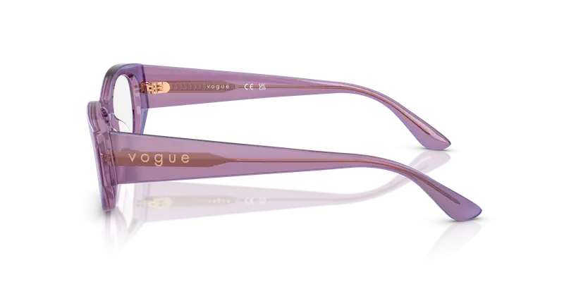 VOGUE EYEWEAR Donna VO5640U 3236 Montature da vista Acetato Viola Trasparente Pillow Normale miniatura 3