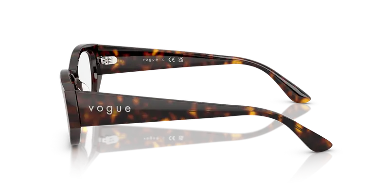 VOGUE EYEWEAR Donna VO5640U W656 Montature da vista Acetato Marrone Trasparente Pillow Normale miniatura 3