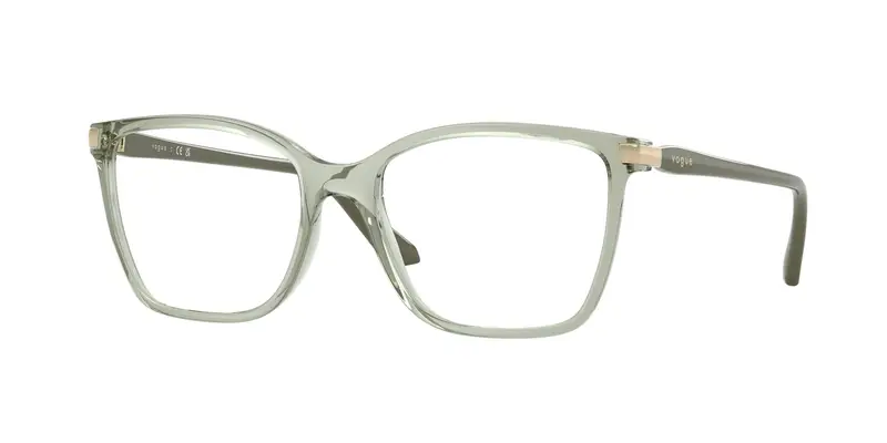 VOGUE EYEWEAR Donna VO5654  3022 Montature da vista Nylon Verde Trasparente Squadrata Normale