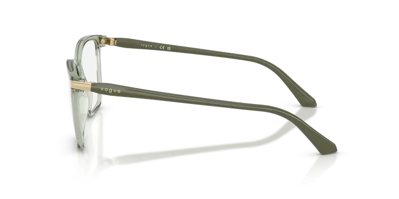 VOGUE EYEWEAR Donna VO5654 3022 Montature da vista Nylon Verde Trasparente Squadrata Normale miniatura 3