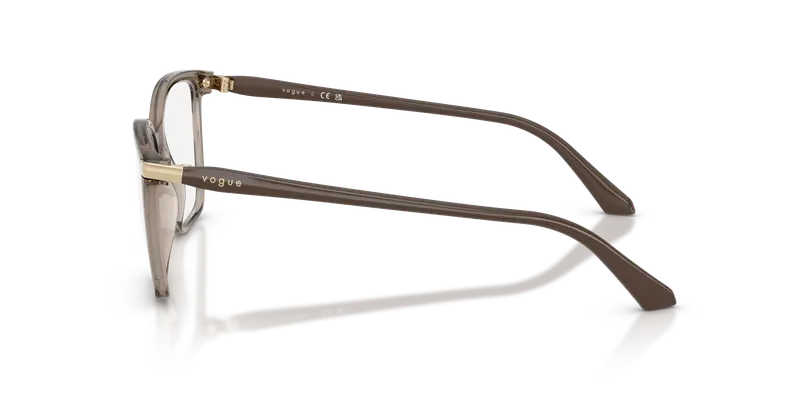 VOGUE EYEWEAR Donna VO5654 3156 Montature da vista Nylon Marrone Trasparente Squadrata Normale miniatura 3