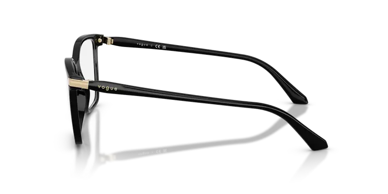 VOGUE EYEWEAR Donna VO5654 W44 Montature da vista Nylon Nero Trasparente Squadrata Normale miniatura 3