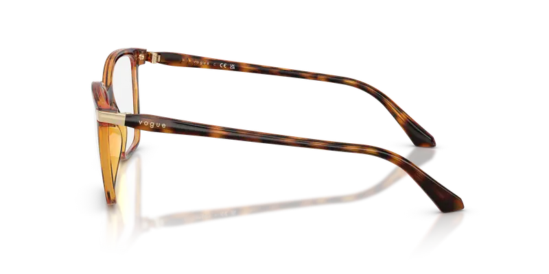 VOGUE EYEWEAR Donna VO5654 W656 Montature da vista Nylon Marrone Trasparente Squadrata Normale miniatura 3