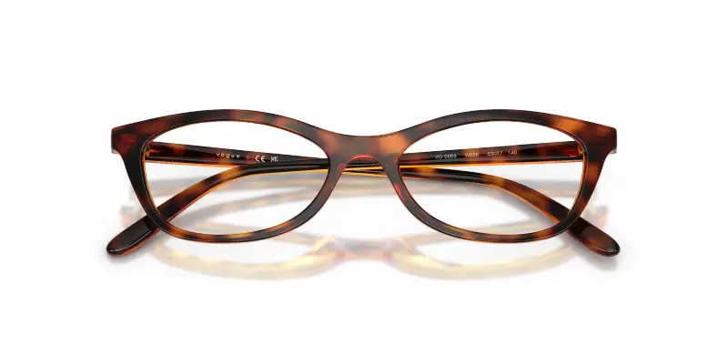 Donna VO5668 W656 Montature da vista Nylon Marrone Trasparente Cat Eye Normale miniatura 2