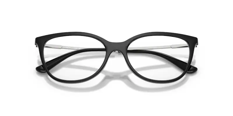 Donna VO5673 W44 Montature da vista Nylon Nero Trasparente Rotonda Normale miniatura 2