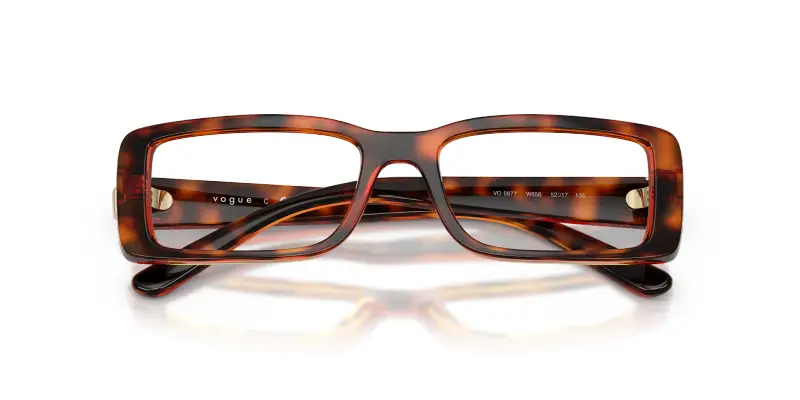 Donna VO5677 W656 Montature da vista Nylon Marrone Trasparente Squadrata Normale miniatura 2