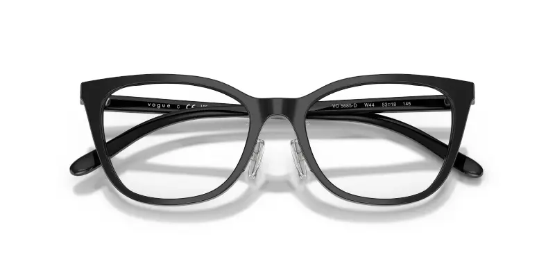 Donna VO5685D W44 Montature da vista Acetato Nero Trasparente Cat Eye Normale miniatura 2
