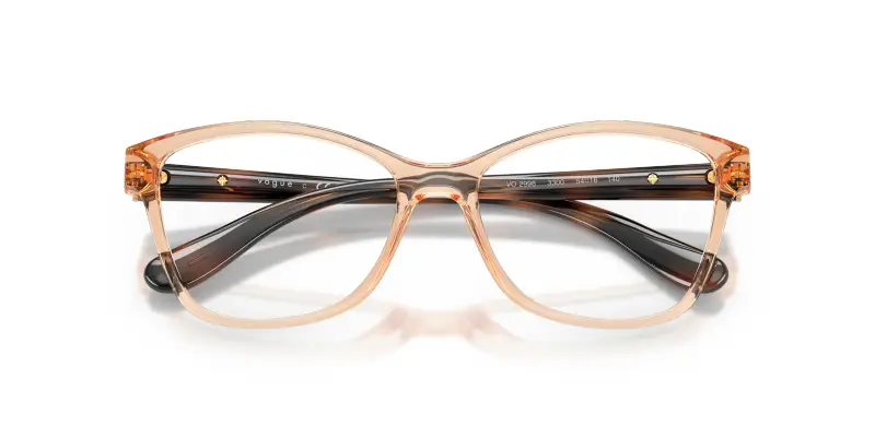 Donna VOGUE EYEWEAR VO2998 3300 Montature da vista Iniettato Marrone Trasparente Cat Eye Normale miniatura 2