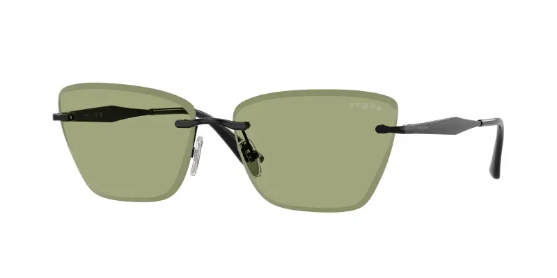 Donna VOGUE EYEWEAR VO4332S 352/82 Occhiali da sole Metallo Nero Verde Cat Eye Normale