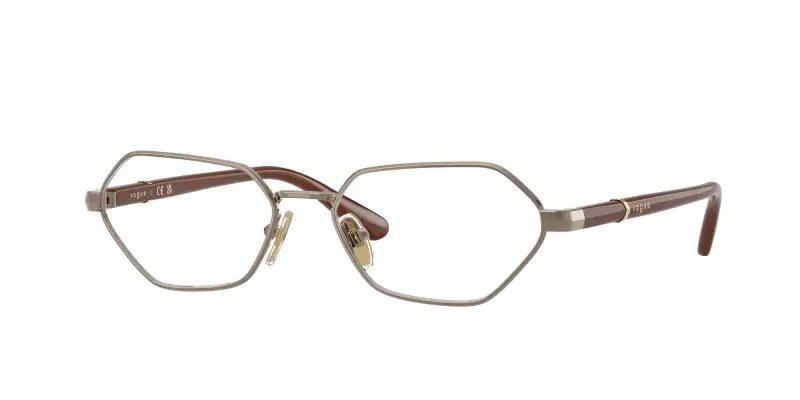 Donna VOGUE EYEWEAR VO4350 5138 Montature da vista Metallo Marrone Trasparente Farfalla Normale