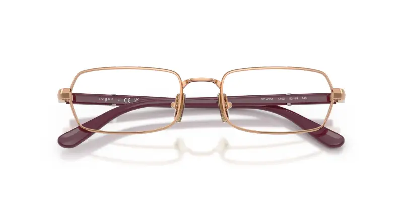 Donna VOGUE EYEWEAR VO4351 5152 Montature da vista Metallo Oro Trasparente Geometrica Normale miniatura 2