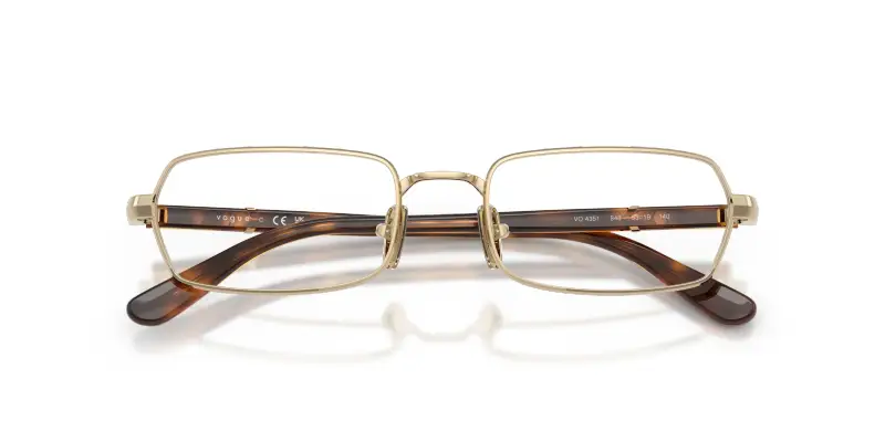 Donna VOGUE EYEWEAR VO4351 848 Montature da vista Metallo Oro Trasparente Geometrica Normale miniatura 2