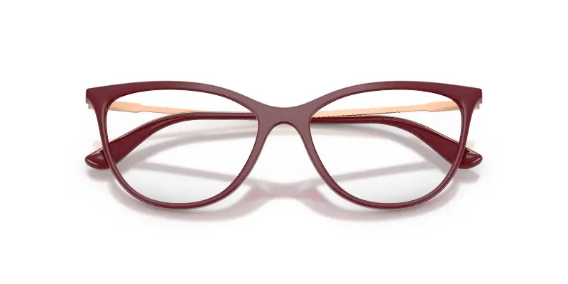 Donna VOGUE EYEWEAR VO5239 2875 Montature da vista Iniettato Rosso Trasparente Cat Eye Normale miniatura 2