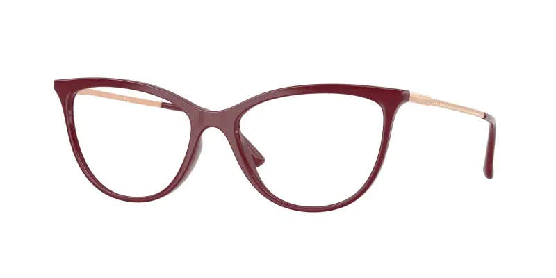 Donna VOGUE EYEWEAR VO5239 2875 Montature da vista Iniettato Rosso Trasparente Cat Eye Normale