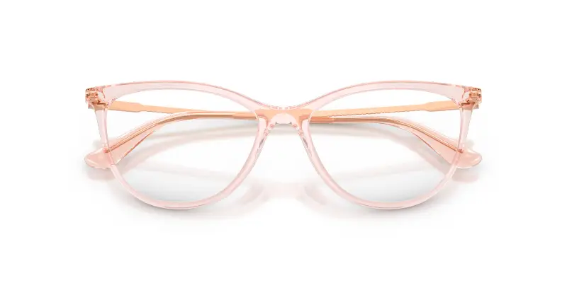 Donna VOGUE EYEWEAR VO5239 2939 Montature da vista Iniettato Rosa Trasparente Cat Eye Normale miniatura 2