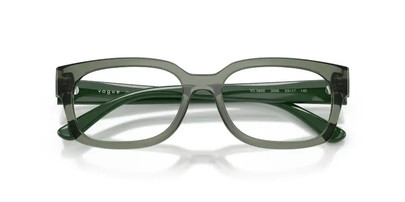 Donna VOGUE EYEWEAR VO5689 3086 Montature da vista Nylon Verde Trasparente Pillow Normale miniatura 2