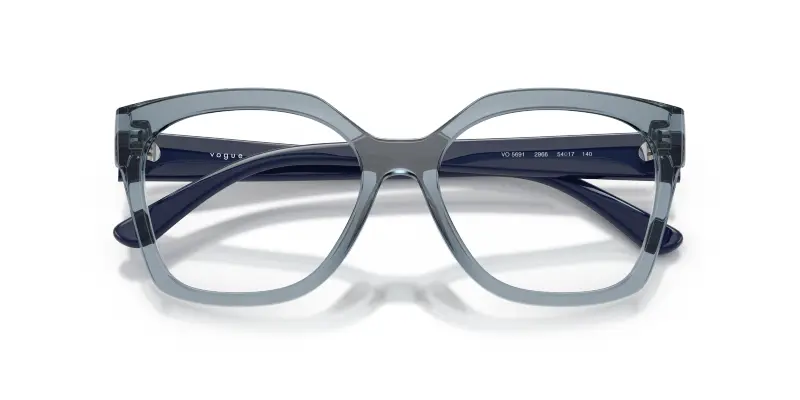 Donna VOGUE EYEWEAR VO5691 2966 Montature da vista Nylon Blu Trasparente Squadrata Normale miniatura 2