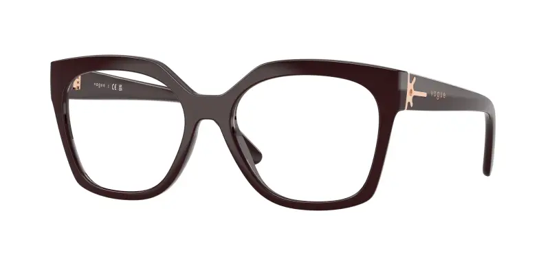 Donna VOGUE EYEWEAR VO5691 3288 Montature da vista Nylon Rosso Trasparente Squadrata Normale