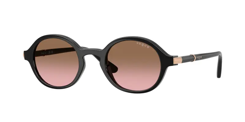 Donna VOGUE EYEWEAR VO5692S W44/14 Occhiali da sole Nylon Nero Rosa Rotonda Normale Sfumato
