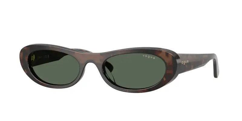 Donna VOGUE EYEWEAR VO5695SU 327971 Occhiali da sole Acetato Marrone Verde Rotonda Normale