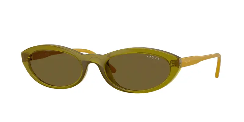Donna VOGUE EYEWEAR VO5697SU 328373 Occhiali da sole Nylon Verde Marrone Rotonda Normale