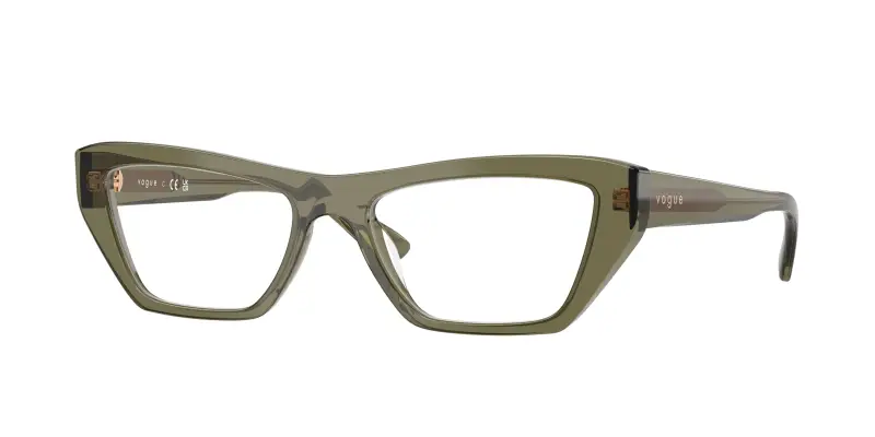 Donna VOGUE EYEWEAR VO5701U 3289 Montature da vista Acetato Verde Trasparente Cat Eye Normale