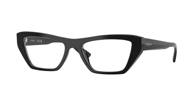 Donna VOGUE EYEWEAR VO5701U W44 Montature da vista Acetato Nero Trasparente Cat Eye Normale