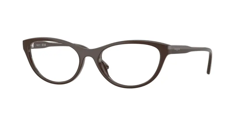 Donna VOGUE EYEWEAR VO5703U 2252 Montature da vista Nylon Marrone Trasparente Rotonda Normale