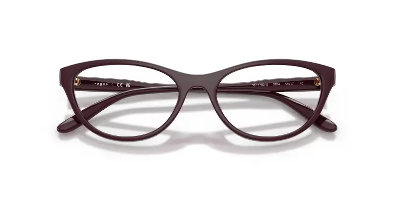 Donna VOGUE EYEWEAR VO5703U 3284 Montature da vista Nylon Rosso Trasparente Rotonda Normale miniatura 2